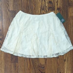 wild fable Ivory Lace Circle Skater Skirt